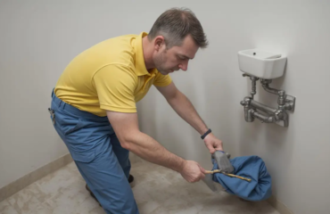 Image of a tradesman performing work, showcasing skill and professionalism in the field.