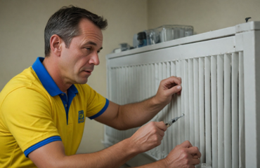 Image of a tradesman performing work, showcasing skill and professionalism in the field.