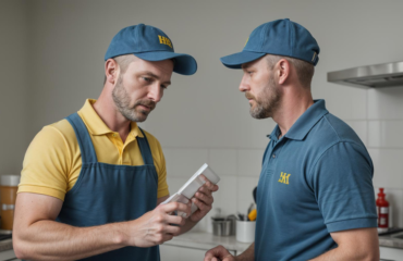 Tradesman performing work