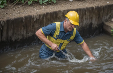Tradesman performing work