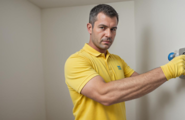 Tradesman performing work