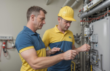 Tradesman performing work
