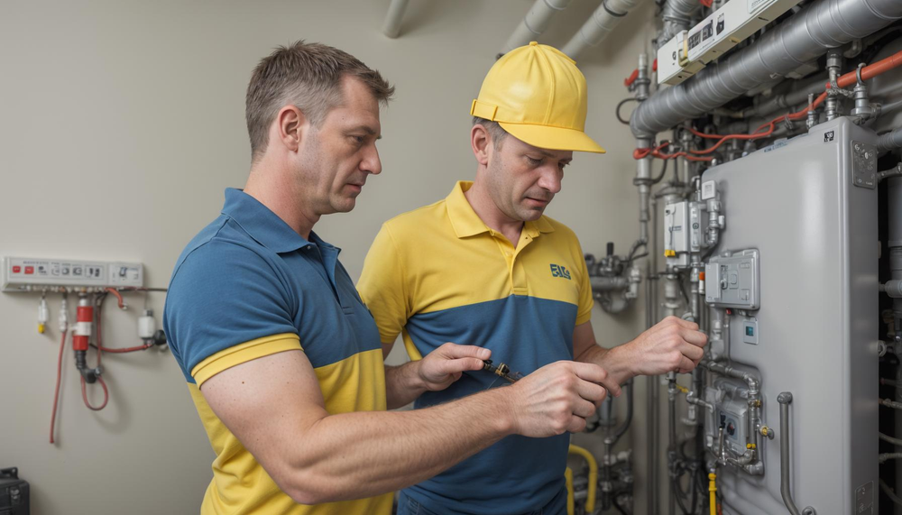 Tradesman performing work